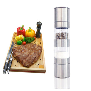 2 in 1 Stainless Steel Manual Salt Pepper Mills